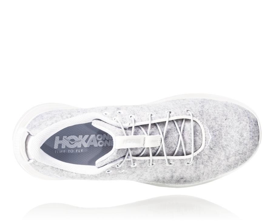 Hoka One One Hupana Flow Wool Löparskor Dam - Grå - FZXYM-1248